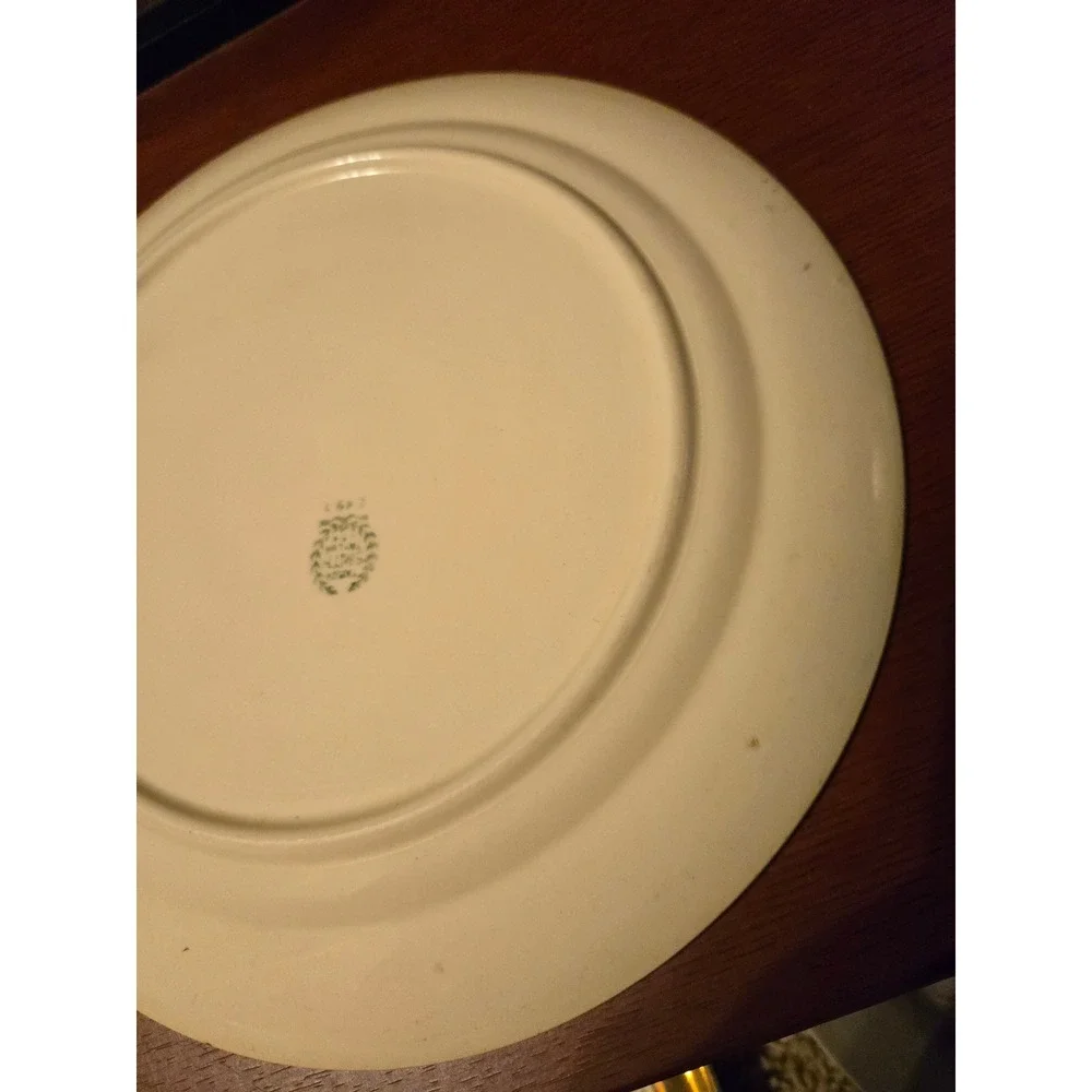 Vintage Taylor Smith Taylor‎ Everglade Floral Dinner Plate Cream Ceramic TST
